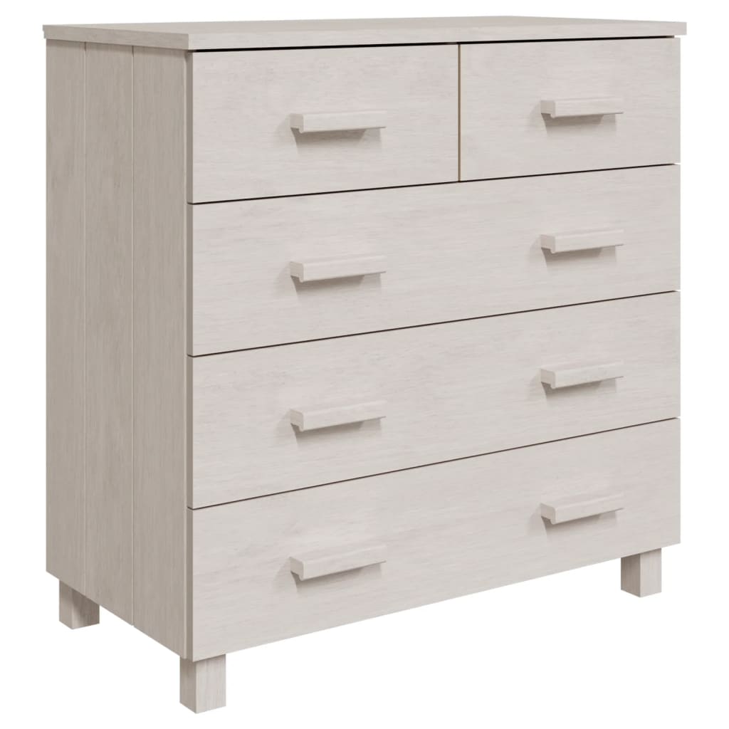 vidaXL Sideboard HAMAR Weiß 79x40x80 cm Massivholz Kiefer
