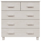 vidaXL Sideboard HAMAR Weiß 79x40x80 cm Massivholz Kiefer