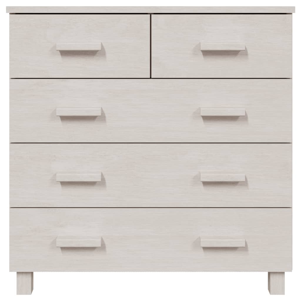 vidaXL Sideboard HAMAR Weiß 79x40x80 cm Massivholz Kiefer