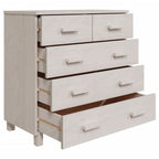 vidaXL Sideboard HAMAR Weiß 79x40x80 cm Massivholz Kiefer