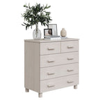vidaXL Sideboard HAMAR Weiß 79x40x80 cm Massivholz Kiefer