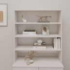 vidaXL Highboard-Oberteil HAMAR Weiß 90x30x100 cm Massivholz