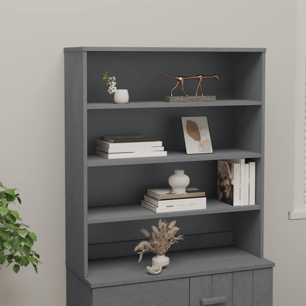 vidaXL Highboard-Oberteil HAMAR Weiß 90x30x100 cm Massivholz