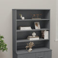 vidaXL Highboard-Oberteil HAMAR Weiß 90x30x100 cm Massivholz