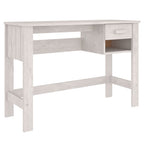 vidaXL Schreibtisch HAMAR Weiß 110x40x75 cm Massivholz Kiefer