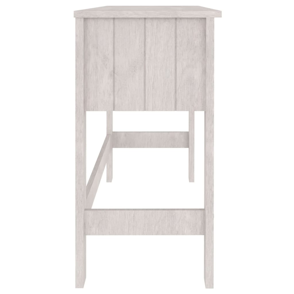 vidaXL Schreibtisch HAMAR Weiß 110x40x75 cm Massivholz Kiefer