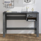 vidaXL Schreibtisch HAMAR Weiß 110x40x75 cm Massivholz Kiefer