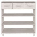 vidaXL Konsolentisch HAMAR Weiß 90x35x90 cm Massivholz Kiefer