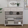 vidaXL Konsolentisch HAMAR Weiß 90x35x90 cm Massivholz Kiefer