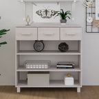 vidaXL Konsolentisch HAMAR Weiß 90x35x90 cm Massivholz Kiefer
