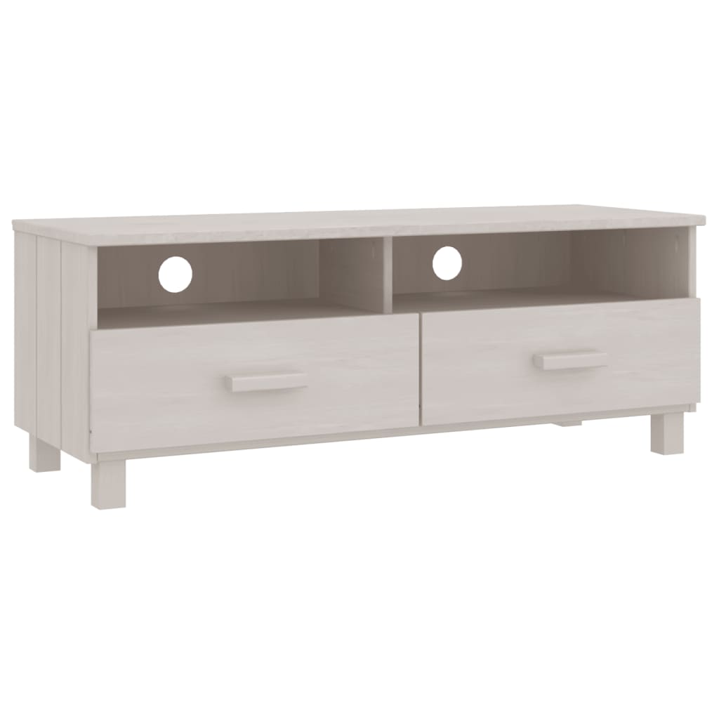 vidaXL TV-Schrank HAMAR Weiß 106x40x40 cm Massivholz Kiefer
