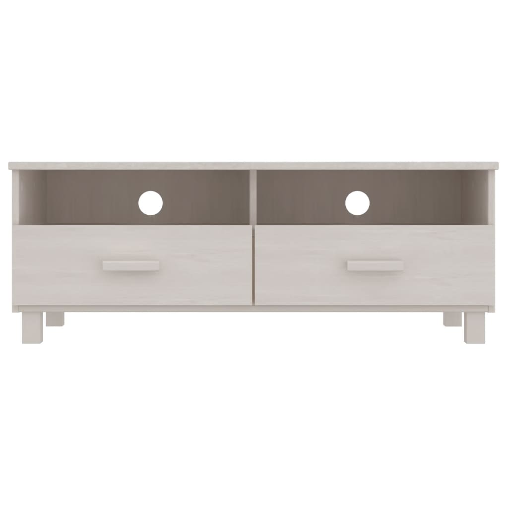 vidaXL TV-Schrank HAMAR Weiß 106x40x40 cm Massivholz Kiefer