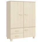 vidaXL Kleiderschrank HAMAR Honigbraun 99x45x137 cm Massivholz Kiefer