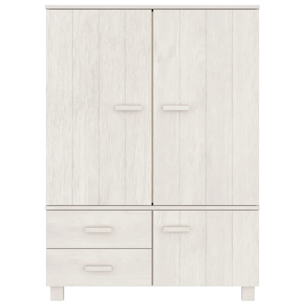 vidaXL Kleiderschrank HAMAR Weiß 99x45x137 cm Massivholz Kiefer