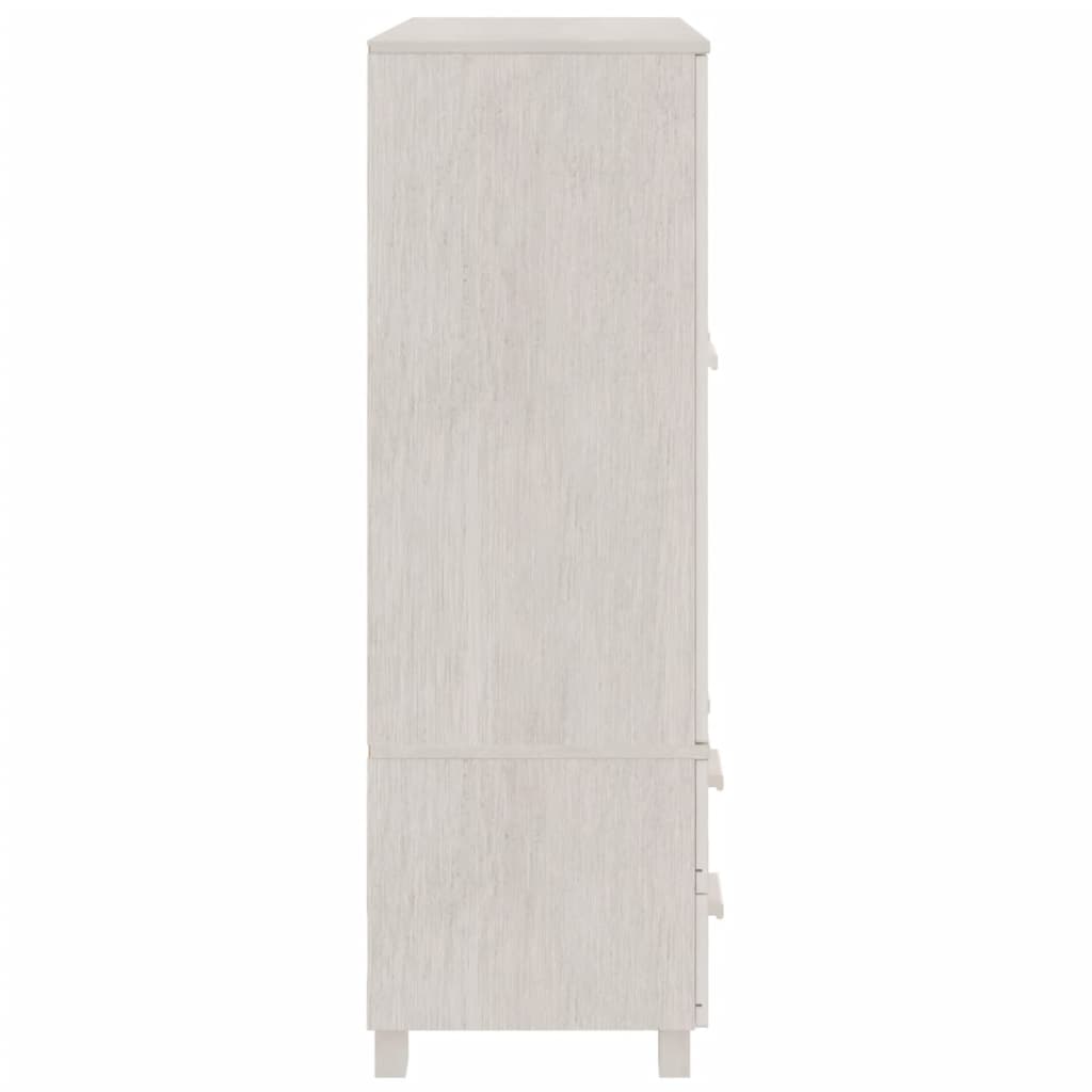 vidaXL Kleiderschrank HAMAR Weiß 99x45x137 cm Massivholz Kiefer