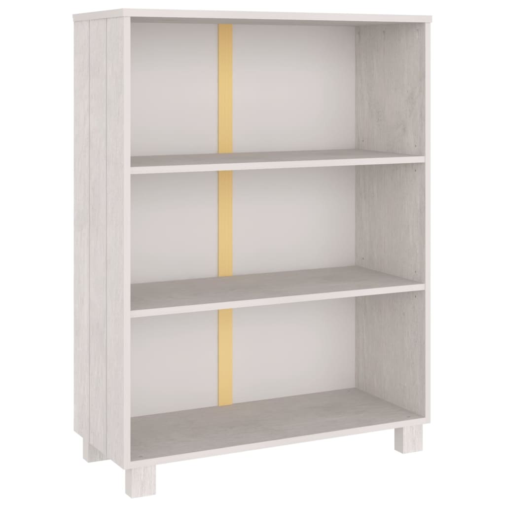 vidaXL Bücherschrank HAMAR Weiß 85x35x112 cm Massivholz Kiefer
