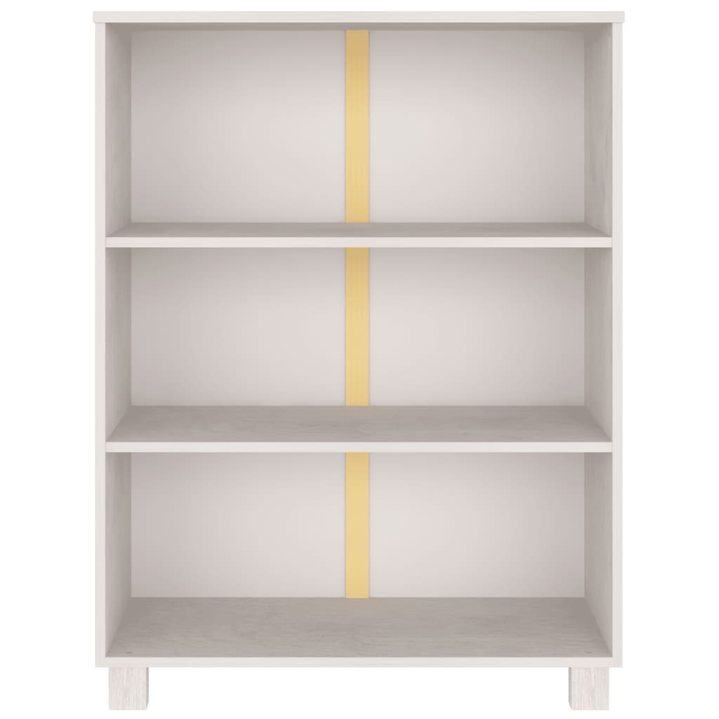 vidaXL Bücherschrank HAMAR Weiß 85x35x112 cm Massivholz Kiefer