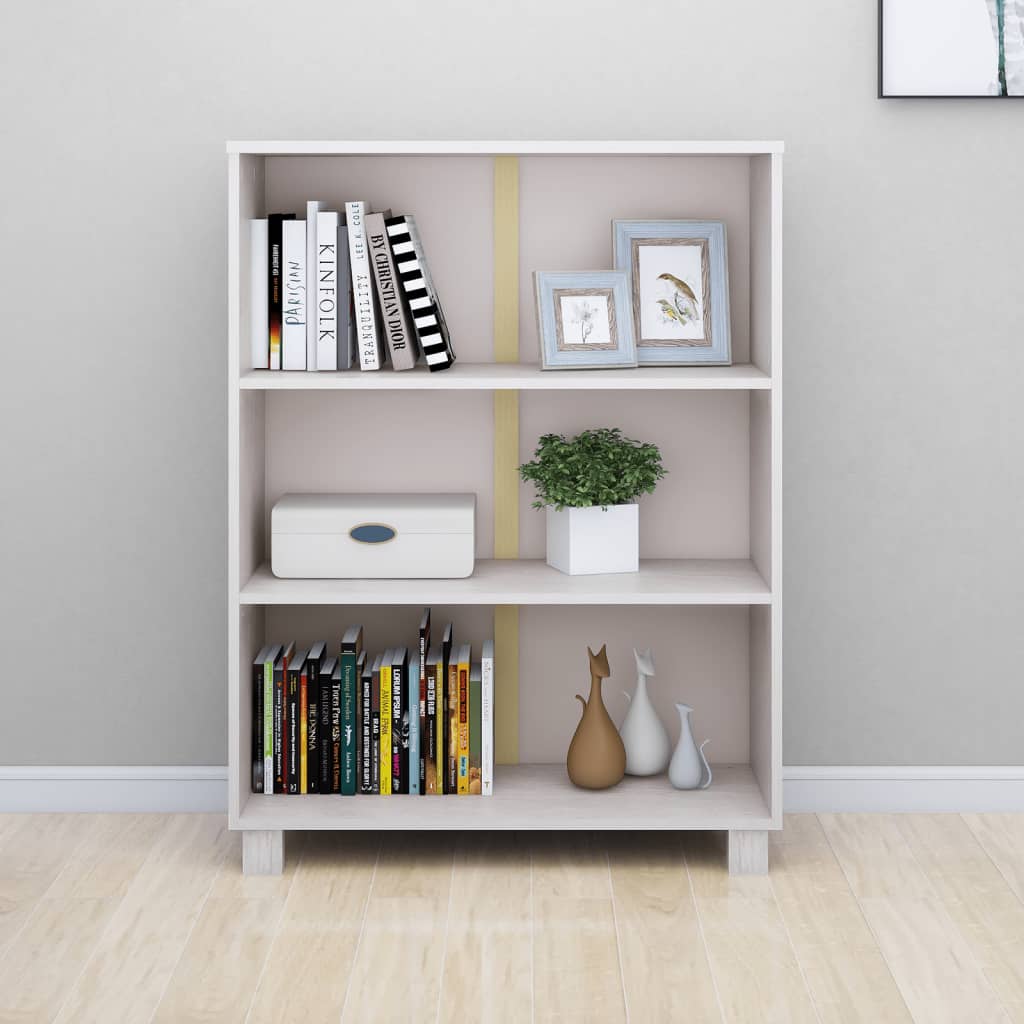 vidaXL Bücherschrank HAMAR Weiß 85x35x112 cm Massivholz Kiefer