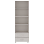 vidaXL Highboard HAMAR Weiß 60x35x180 cm Massivholz Kiefer