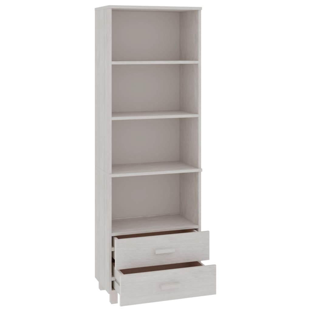 vidaXL Highboard HAMAR Weiß 60x35x180 cm Massivholz Kiefer