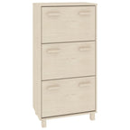 vidaXL Schuhschrank HAMAR Honigbraun 59,5x35x117 cm Massivholz Kiefer