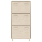 vidaXL Schuhschrank HAMAR Honigbraun 59,5x35x117 cm Massivholz Kiefer