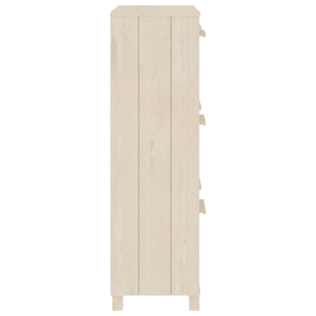 vidaXL Schuhschrank HAMAR Honigbraun 59,5x35x117 cm Massivholz Kiefer