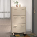 vidaXL Schuhschrank HAMAR Honigbraun 59,5x35x117 cm Massivholz Kiefer