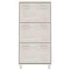 vidaXL Schuhschrank HAMAR Weiß 59,5x35x117 cm Massivholz Kiefer