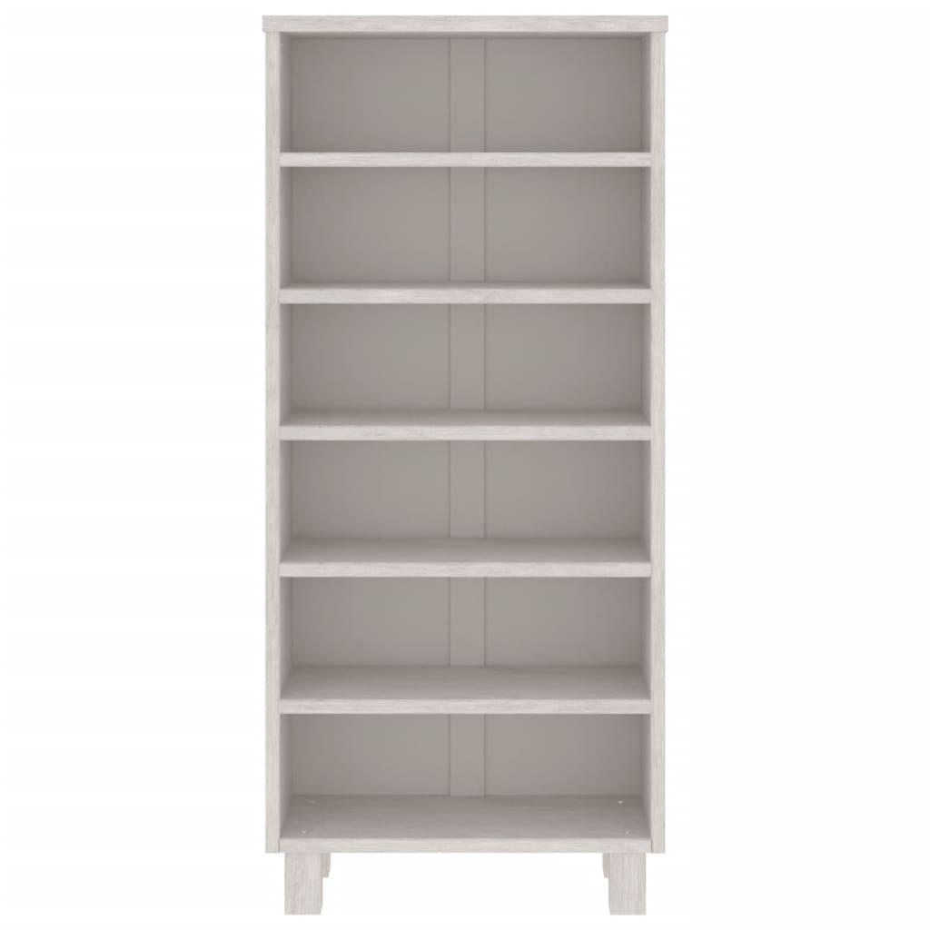 vidaXL CD-Schrank HAMAR Weiß 45x18x100 cm Massivholz Kiefer