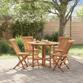 vidaXL 5-tlg. Garten-Essgruppe Klappbar Massivholz Teak