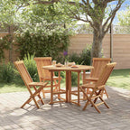 vidaXL 5-tlg. Garten-Essgruppe Klappbar Massivholz Teak