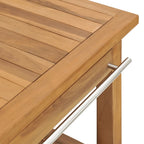 vidaXL Waschtisch mit Marmorwaschbecken Schwarz Massivholz Teak