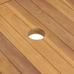 vidaXL Waschtisch mit Marmorwaschbecken Schwarz Massivholz Teak
