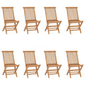 vidaXL Klappbare Gartenstühle 8 Stk. Massivholz Teak