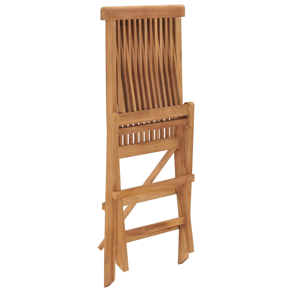 vidaXL Klappbare Gartenstühle 8 Stk. Massivholz Teak