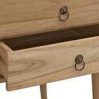 vidaXL Schreibtisch mit 2 Schubladen 110x52x75 cm Massivholz Teak