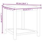 vidaXL Badezimmer-Beistelltisch 45x45x45 cm Massivholz Teak