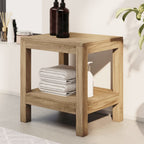 vidaXL Badezimmer-Beistelltisch 45x45x45 cm Massivholz Teak