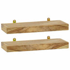 vidaXL Wandregale 2 Stk. 40x15x4 cm Massivholz Teak