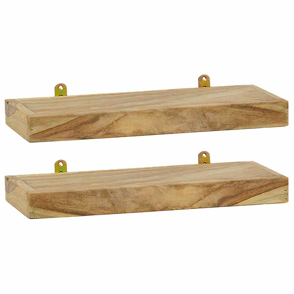 vidaXL Wandregale 2 Stk. 40x15x4 cm Massivholz Teak