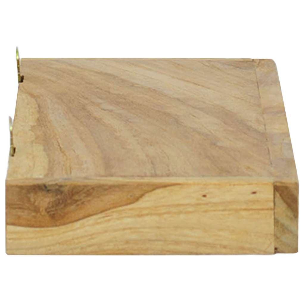 vidaXL Wandregale 2 Stk. 40x15x4 cm Massivholz Teak