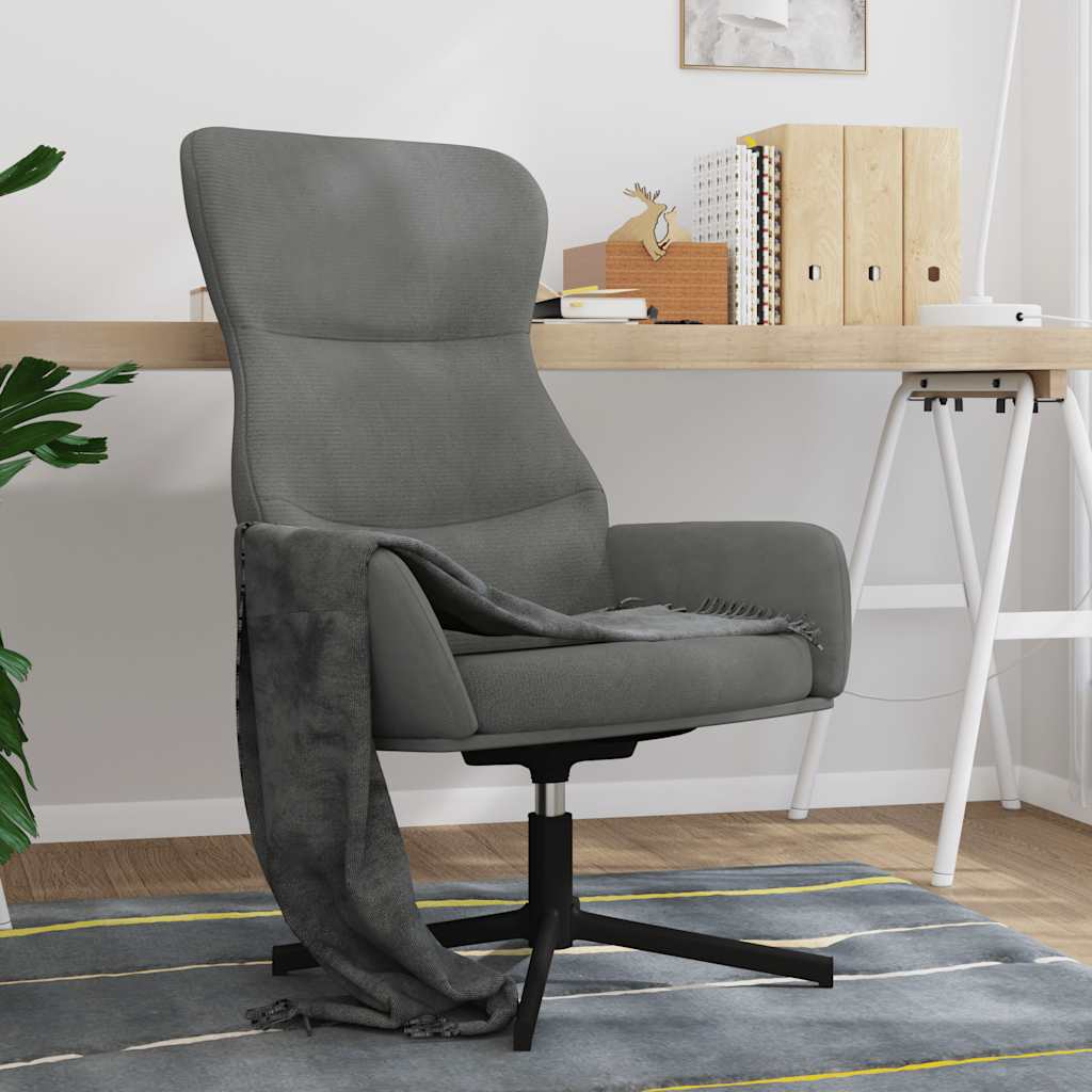 vidaXL Relaxsessel Dunkelgrau Samt