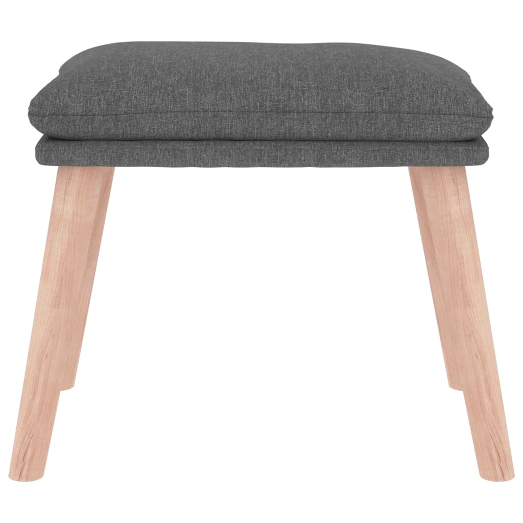 vidaXL Fußhocker Hellgrau 45x29,5x35 cm Stoff