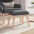 vidaXL Fußhocker Hellgrau 45x29,5x35 cm Stoff