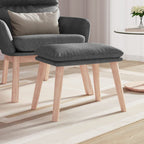 vidaXL Fußhocker Hellgrau 45x29,5x35 cm Stoff