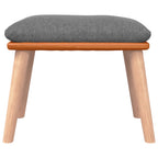 vidaXL Fußhocker Hellgrau 45x29,5x35 cm Stoff und Kunstleder