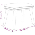 vidaXL Fußhocker Senfgelb 45x29,5x35 cm Stoff