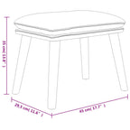 vidaXL Fußhocker Schwarz 45x29,5x35 cm Kunstleder