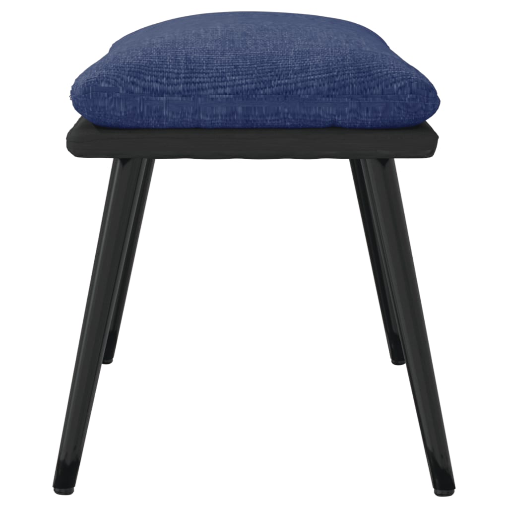 vidaXL Fußhocker Blau 45x29,5x35 cm Stoff und Kunstleder